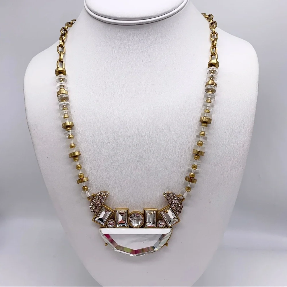 J. Crew Mirrored Jeweled Beaded Necklace